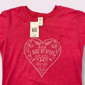 NASA Glitter Heart T-Shirt